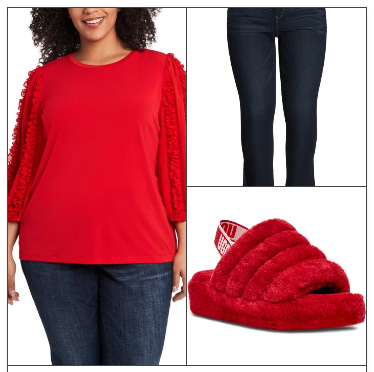 red professional outfit