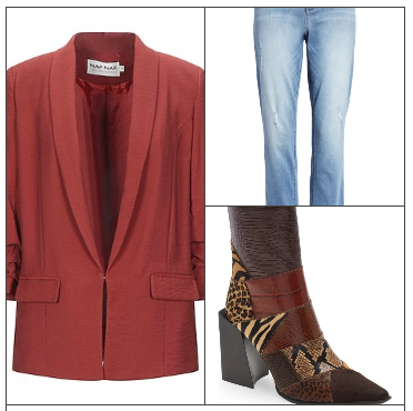 rust red blazer