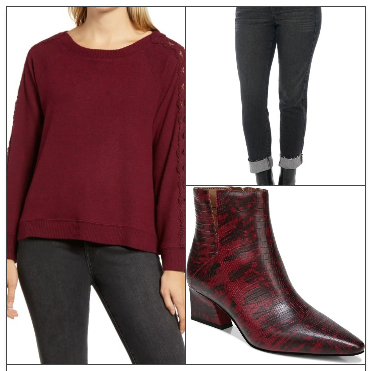 soft burgundy sweater