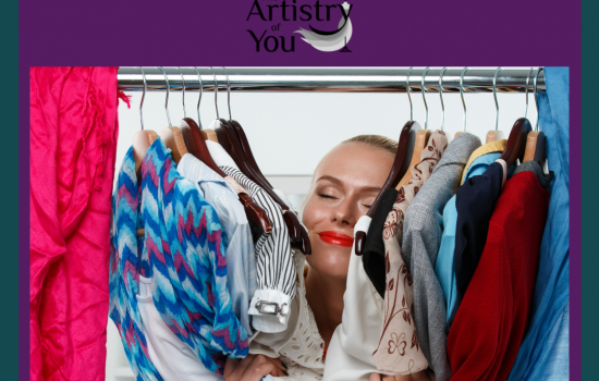 woman loving her clothing