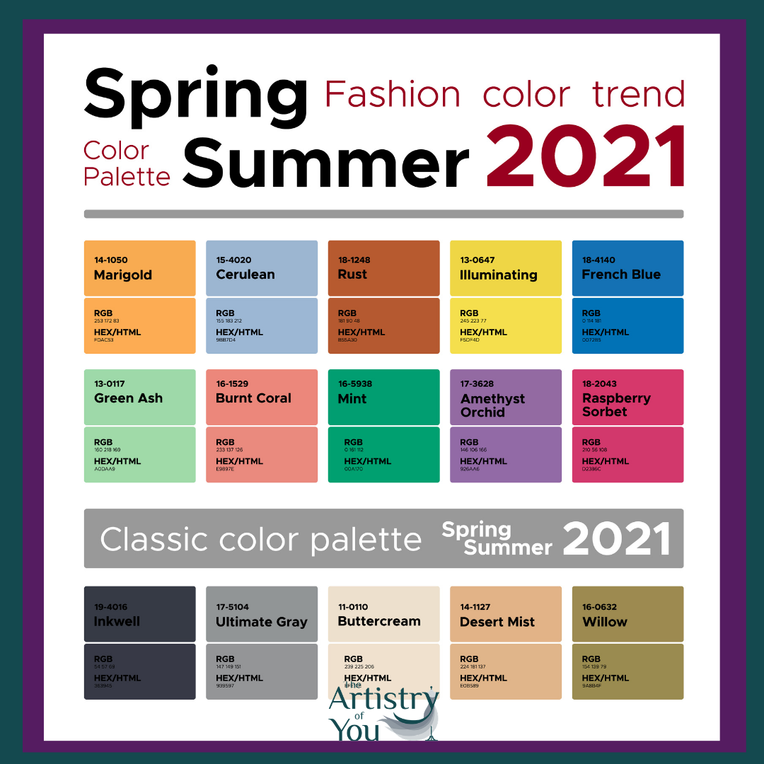 spring summer 2021 trend colors
