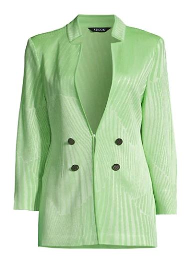 Green ash knit jacket blazer