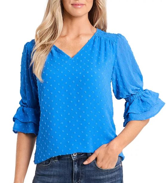 beautiful french blue top