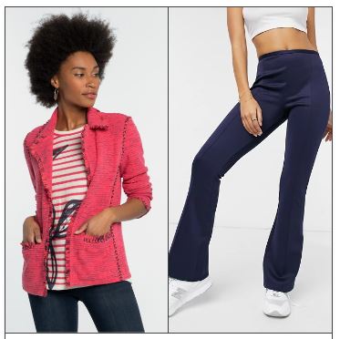 Knit blazer and pants outfit